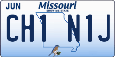 MO license plate CH1N1J
