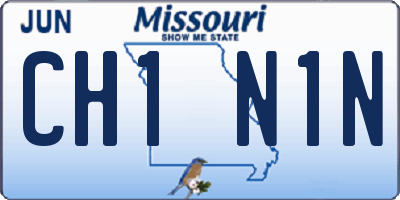 MO license plate CH1N1N