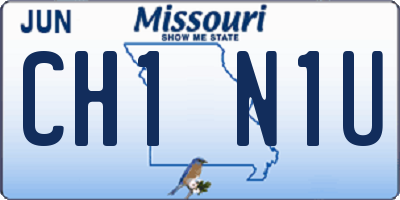 MO license plate CH1N1U