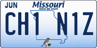 MO license plate CH1N1Z