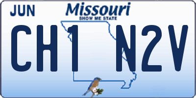 MO license plate CH1N2V