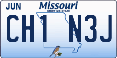 MO license plate CH1N3J