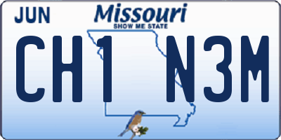 MO license plate CH1N3M