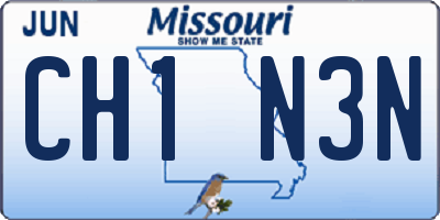 MO license plate CH1N3N