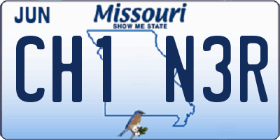 MO license plate CH1N3R