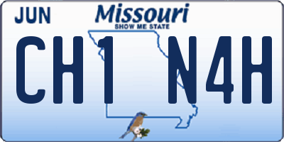 MO license plate CH1N4H