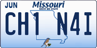 MO license plate CH1N4I