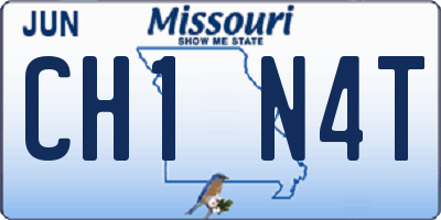 MO license plate CH1N4T