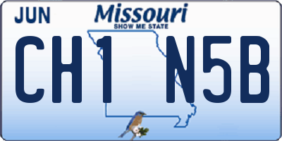 MO license plate CH1N5B