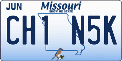 MO license plate CH1N5K