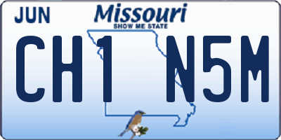 MO license plate CH1N5M