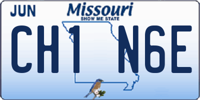 MO license plate CH1N6E