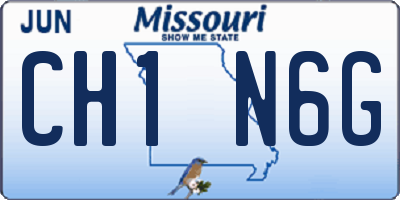 MO license plate CH1N6G