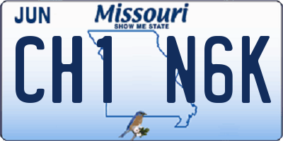 MO license plate CH1N6K