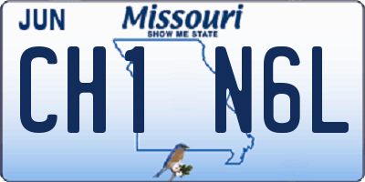 MO license plate CH1N6L