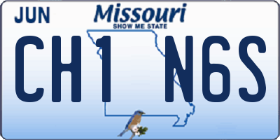 MO license plate CH1N6S