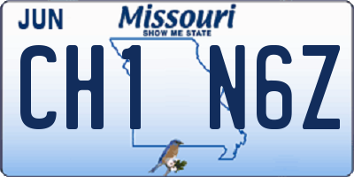 MO license plate CH1N6Z