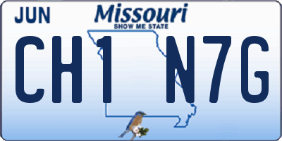 MO license plate CH1N7G