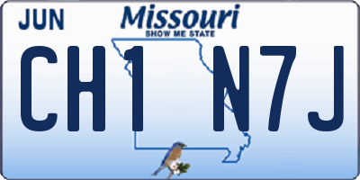 MO license plate CH1N7J