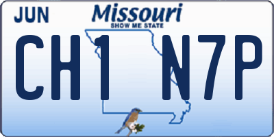 MO license plate CH1N7P