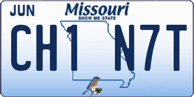 MO license plate CH1N7T