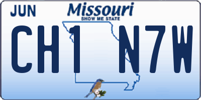 MO license plate CH1N7W