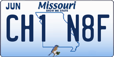 MO license plate CH1N8F