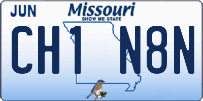 MO license plate CH1N8N