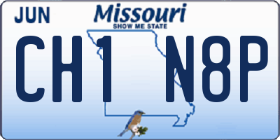 MO license plate CH1N8P