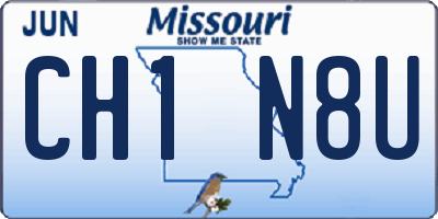 MO license plate CH1N8U