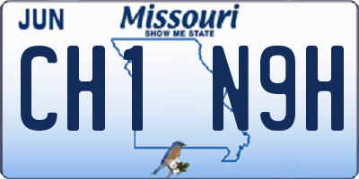 MO license plate CH1N9H