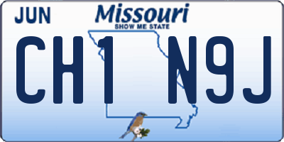 MO license plate CH1N9J