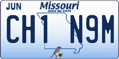 MO license plate CH1N9M