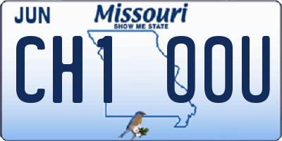 MO license plate CH1O0U
