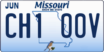 MO license plate CH1O0V