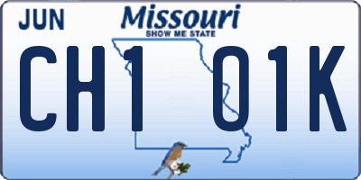 MO license plate CH1O1K