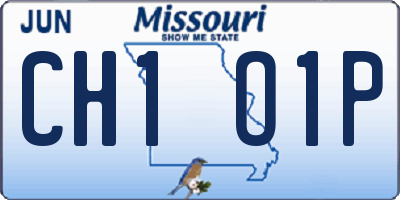 MO license plate CH1O1P