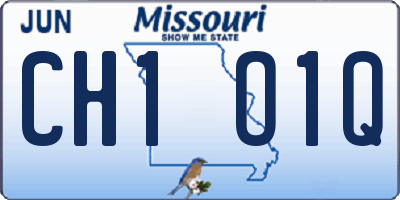 MO license plate CH1O1Q