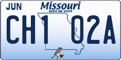 MO license plate CH1O2A