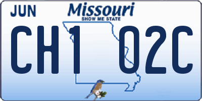 MO license plate CH1O2C