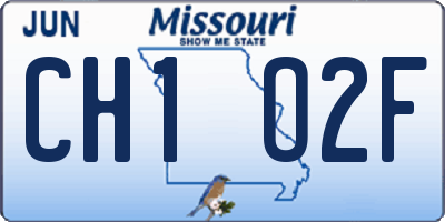 MO license plate CH1O2F