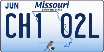 MO license plate CH1O2L
