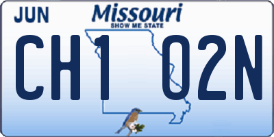 MO license plate CH1O2N