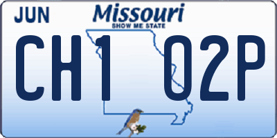 MO license plate CH1O2P