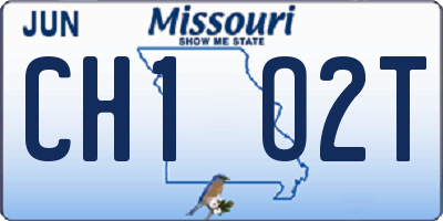 MO license plate CH1O2T