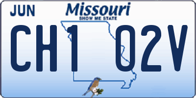 MO license plate CH1O2V