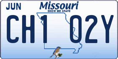 MO license plate CH1O2Y