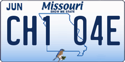 MO license plate CH1O4E