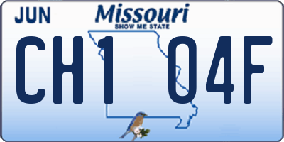 MO license plate CH1O4F