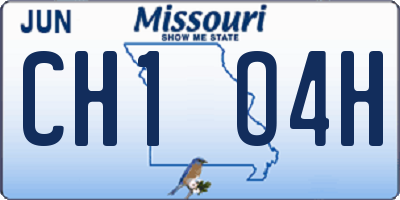 MO license plate CH1O4H